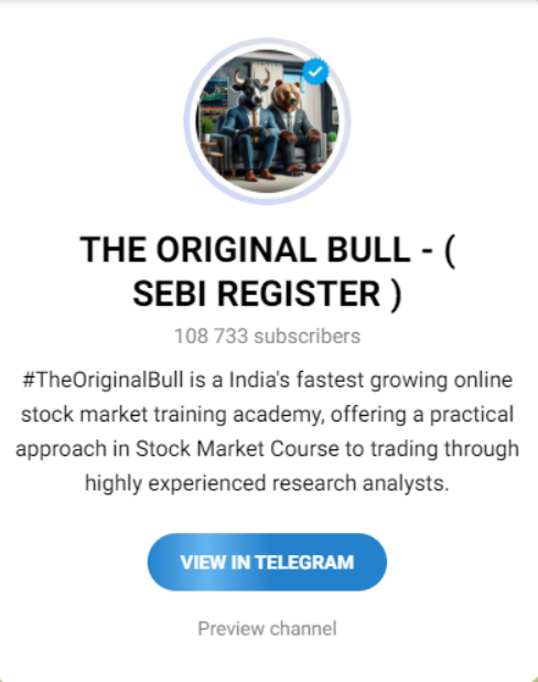 The original bull: sebi registered telegram channel list
