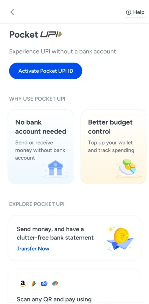 MobiKwik ऐप पर Pocket UPI क्या है